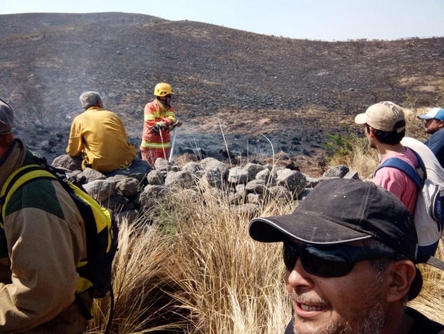 INTENDENTE SALIO A COMBATIR EL FUEGO