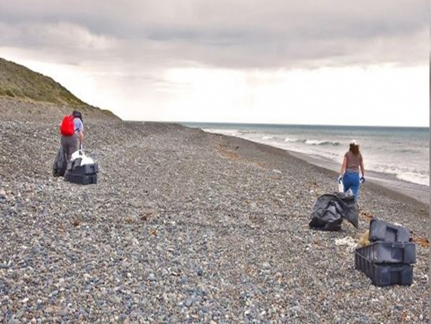 RESCATAN PLAYA EN CHUBUT